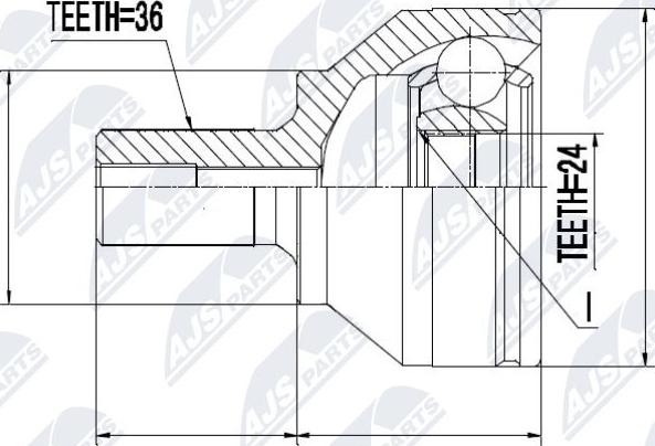 NTY NPZ-MZ-044 - Kit giunti, Semiasse www.autoricambit.com