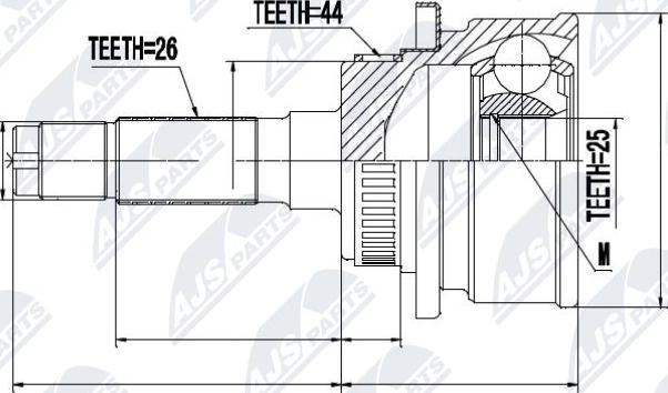 NTY NPZ-MZ-041 - Kit giunti, Semiasse www.autoricambit.com