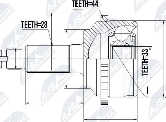 NTY NPZ-MZ-054 - Kit giunti, Semiasse www.autoricambit.com