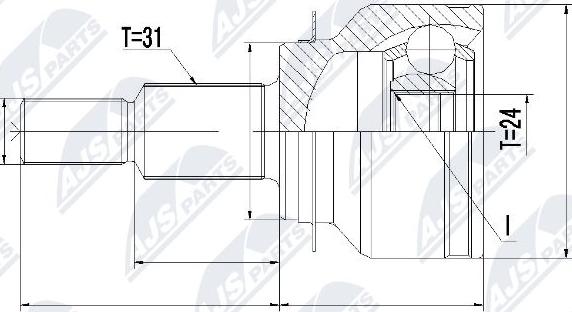 NTY NPZ-MZ-055 - Kit giunti, Semiasse www.autoricambit.com