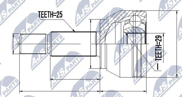 NTY NPZ-MZ-060 - Kit giunti, Semiasse www.autoricambit.com