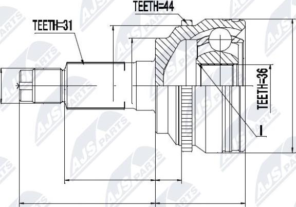 NTY NPZ-MZ-019 - Kit giunti, Semiasse www.autoricambit.com