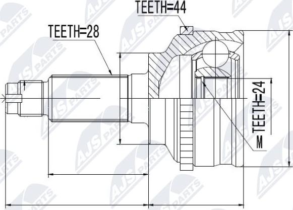 NTY NPZ-MZ-028 - Kit giunti, Semiasse www.autoricambit.com