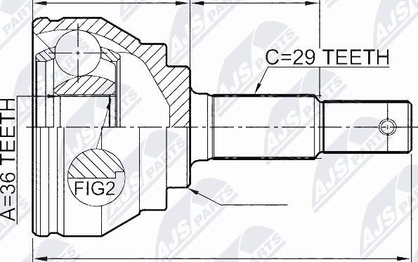 NTY NPZ-NS-090 - Kit giunti, Semiasse www.autoricambit.com