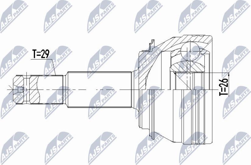 NTY NPZ-NS-092 - Kit giunti, Semiasse www.autoricambit.com