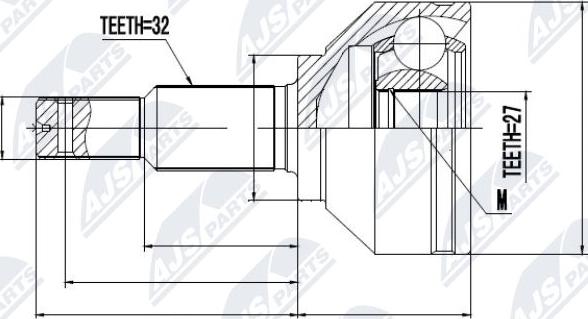 NTY NPZ-NS-055 - Kit giunti, Semiasse www.autoricambit.com