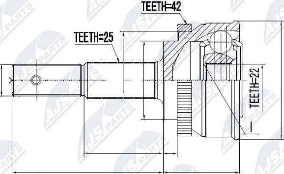 NTY NPZ-NS-056 - Kit giunti, Semiasse www.autoricambit.com