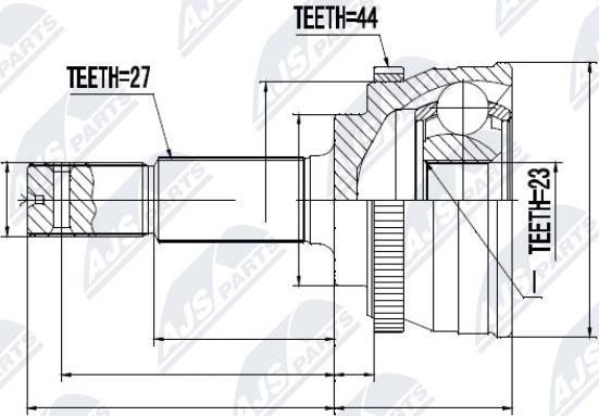 NTY NPZ-NS-053 - Kit giunti, Semiasse www.autoricambit.com