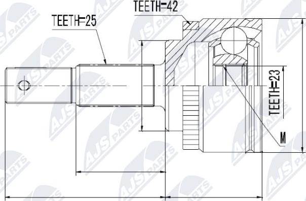 NTY NPZ-NS-068 - Kit giunti, Semiasse www.autoricambit.com