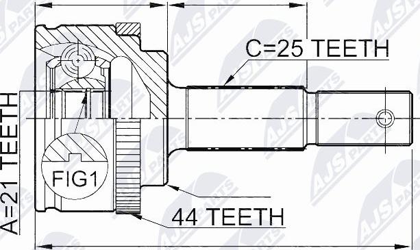 NTY NPZ-NS-086 - Kit giunti, Semiasse www.autoricambit.com