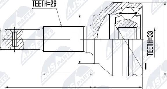 NTY NPZ-NS-082 - Kit giunti, Semiasse www.autoricambit.com