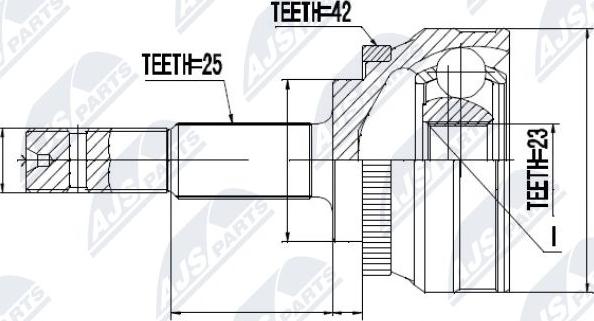 NTY NPZ-NS-023 - Kit giunti, Semiasse www.autoricambit.com