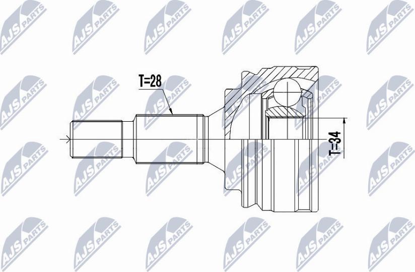 NTY NPZ-PE-031 - Kit giunti, Semiasse www.autoricambit.com