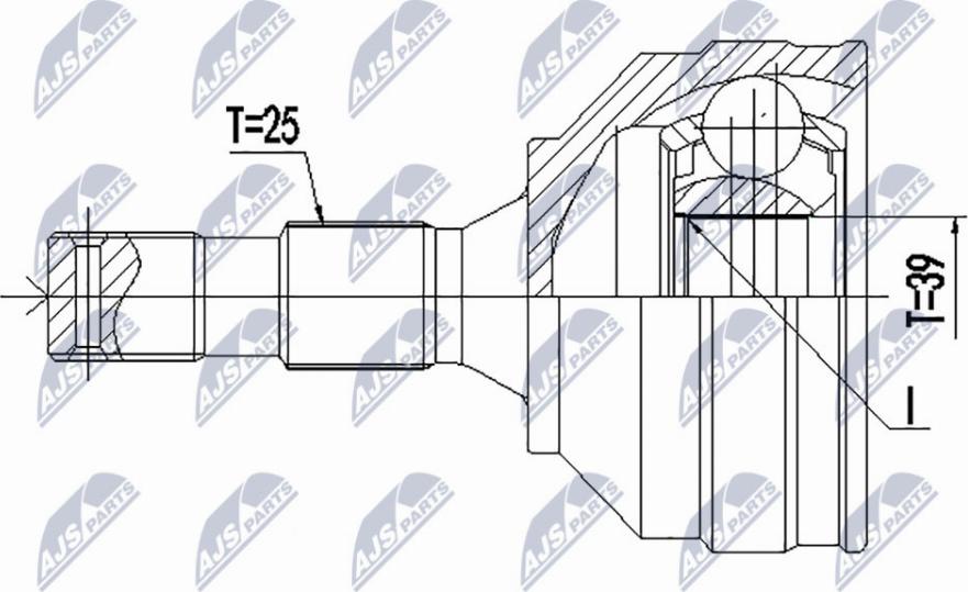 NTY NPZ-PE-029 - Kit giunti, Semiasse www.autoricambit.com