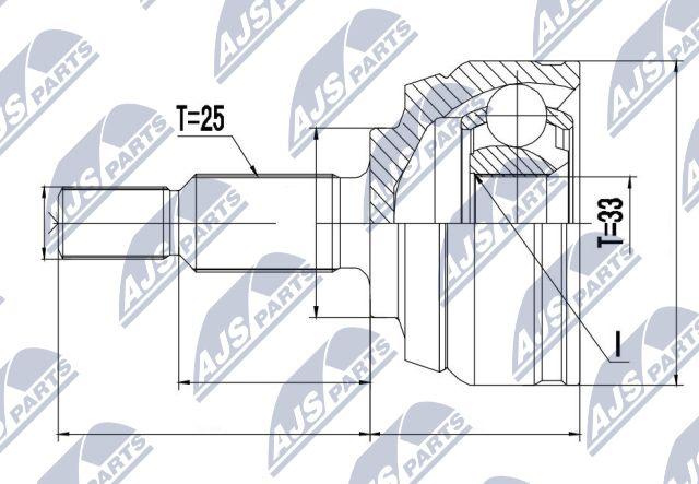 NTY NPZ-RE-044 - Kit giunti, Semiasse www.autoricambit.com