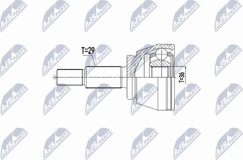 NTY NPZ-RE-059 - Kit giunti, Semiasse www.autoricambit.com