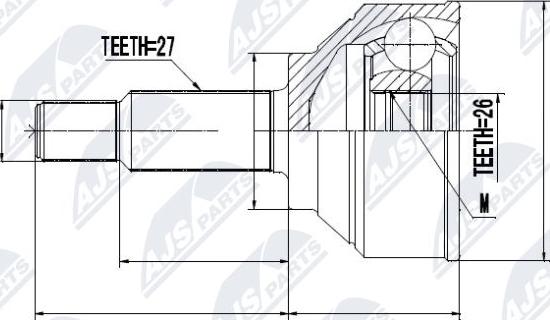 NTY NPZ-RE-014 - Kit giunti, Semiasse www.autoricambit.com