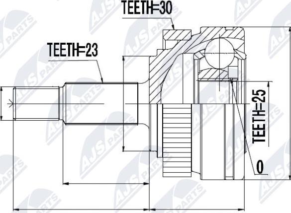 NTY NPZ-RE-011 - Kit giunti, Semiasse www.autoricambit.com