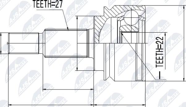 NTY NPZ-RE-038 - Kit giunti, Semiasse www.autoricambit.com