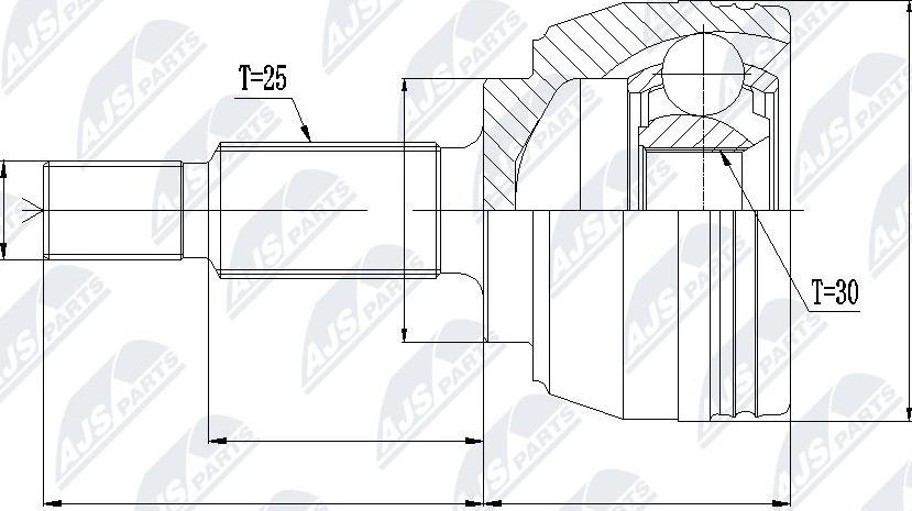 NTY NPZ-RE-032 - Kit giunti, Semiasse www.autoricambit.com