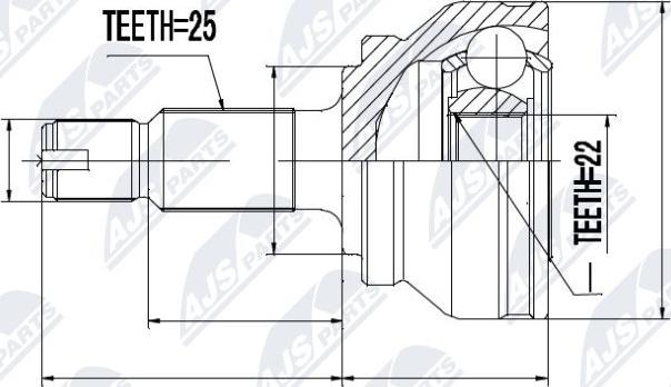 NTY NPZ-RV-001 - Kit giunti, Semiasse www.autoricambit.com