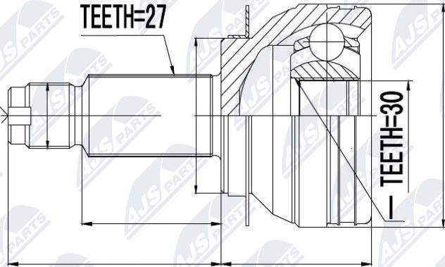 NTY NPZ-SB-009 - Kit giunti, Semiasse www.autoricambit.com