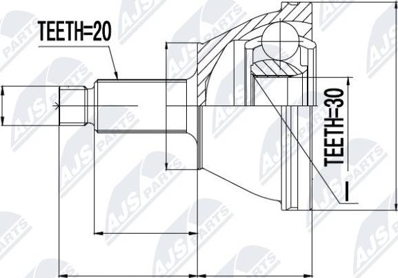 NTY NPZ-SK-003 - Kit giunti, Semiasse www.autoricambit.com