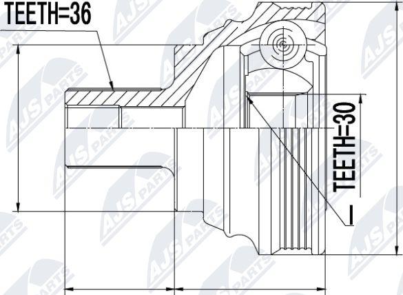 NTY NPZ-SK-007 - Kit giunti, Semiasse www.autoricambit.com