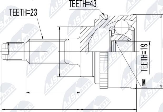 NTY NPZ-SU-001 - Kit giunti, Semiasse www.autoricambit.com