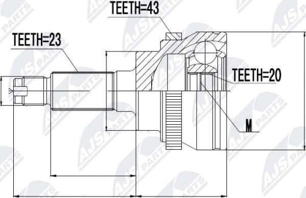 NTY NPZ-SU-031 - Kit giunti, Semiasse www.autoricambit.com