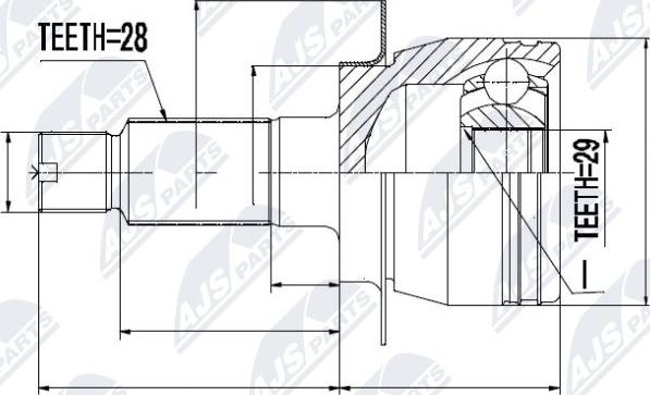 NTY NPZ-SU-026 - Kit giunti, Semiasse www.autoricambit.com