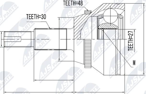 NTY NPZ-TY-091 - Kit giunti, Semiasse www.autoricambit.com