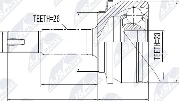 NTY NPZ-TY-061 - Kit giunti, Semiasse www.autoricambit.com