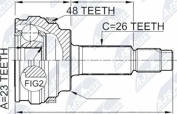 NTY NPZ-TY-004 - Kit giunti, Semiasse www.autoricambit.com