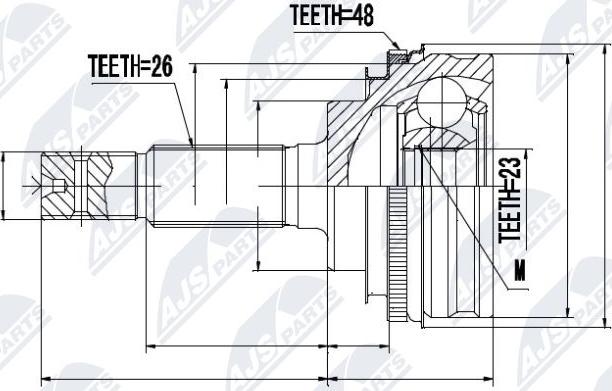 NTY NPZ-TY-016 - Kit giunti, Semiasse www.autoricambit.com