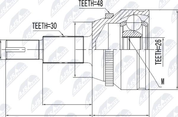 NTY NPZ-TY-010 - Kit giunti, Semiasse www.autoricambit.com