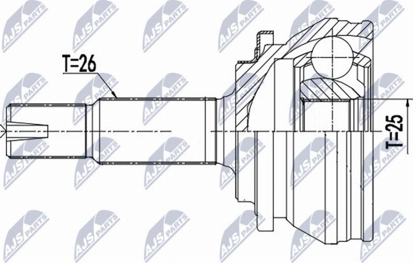 NTY NPZ-TY-013 - Kit giunti, Semiasse www.autoricambit.com