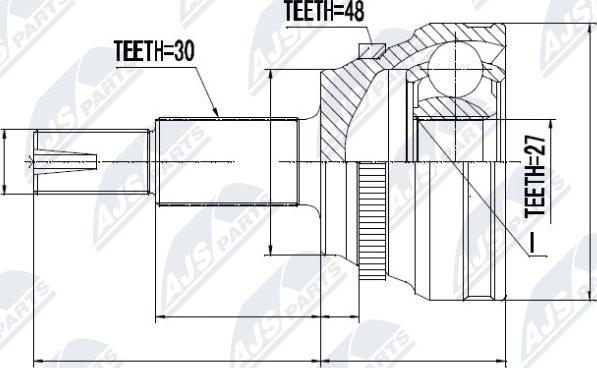 NTY NPZ-TY-089 - Kit giunti, Semiasse www.autoricambit.com