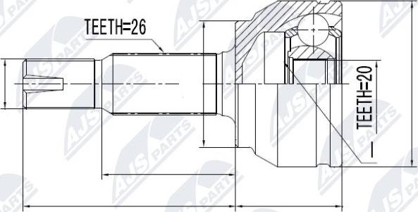 NTY NPZ-TY-087 - Kit giunti, Semiasse www.autoricambit.com