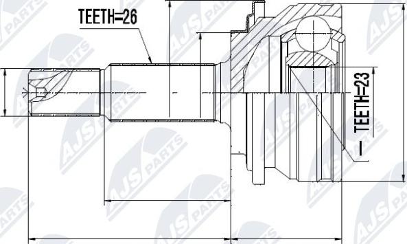 NTY NPZ-TY-079 - Kit giunti, Semiasse www.autoricambit.com