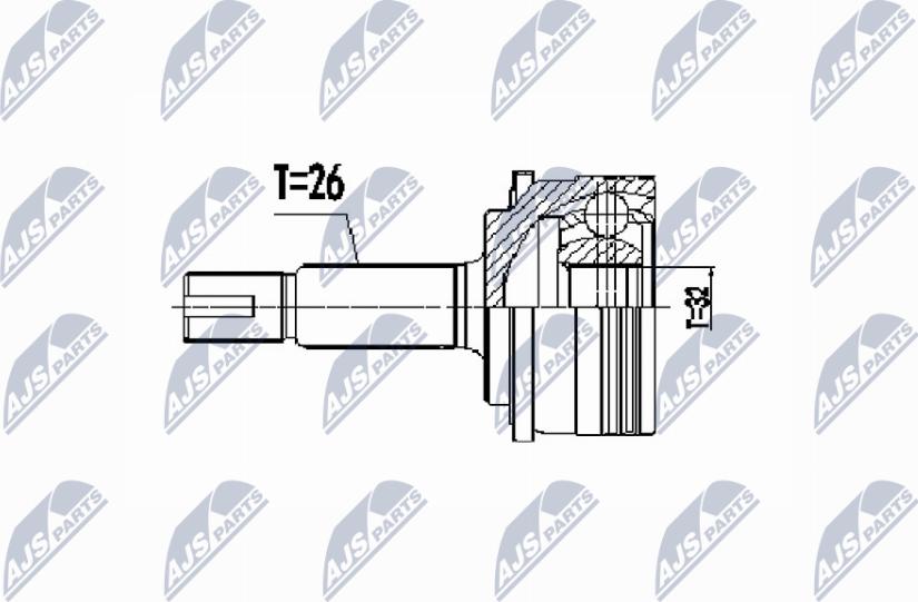 NTY NPZ-TY-105 - Kit giunti, Semiasse www.autoricambit.com