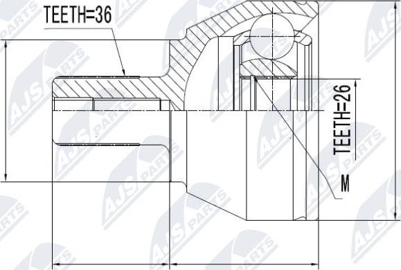 NTY NPZ-VV-014 - Kit giunti, Semiasse www.autoricambit.com