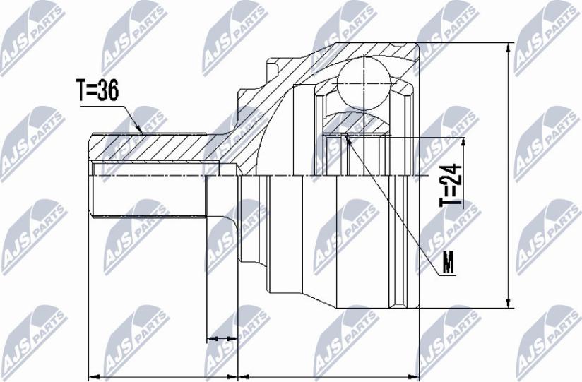 NTY NPZ-VV-020 - Kit giunti, Semiasse www.autoricambit.com