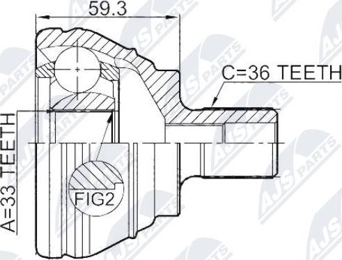 NTY NPZ-VW-039 - Kit giunti, Semiasse www.autoricambit.com