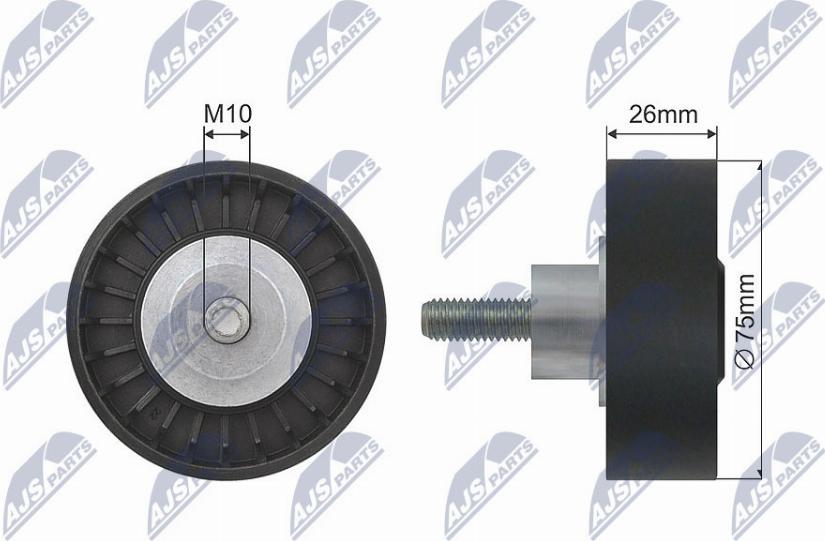 NTY RNK-AU-034 - Galoppino/Guidacinghia, Cinghia trapezoidale www.autoricambit.com