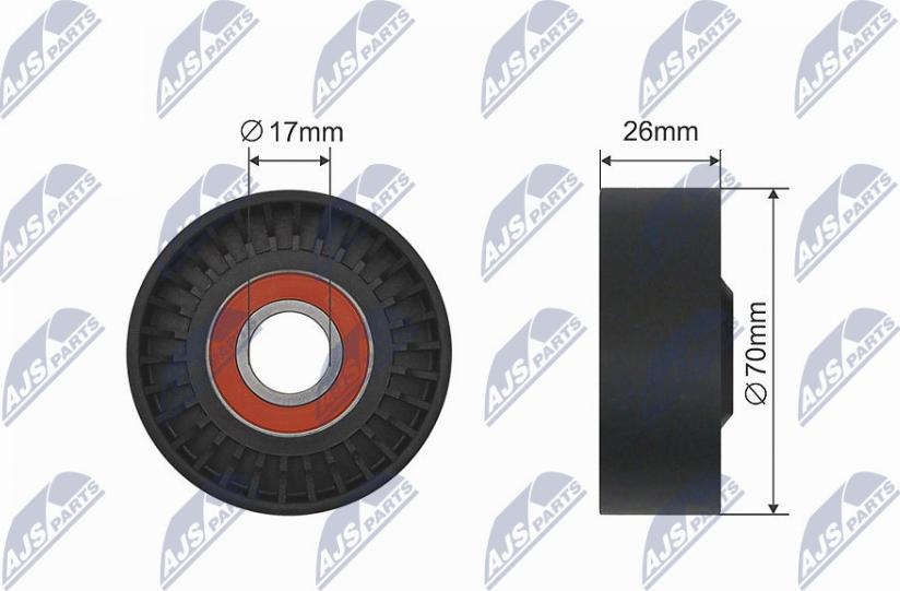 NTY RNK-BM-035 - Rullo tenditore, Cinghia trapezoidale www.autoricambit.com