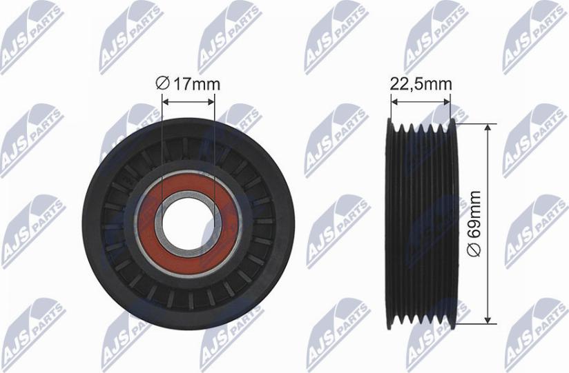 NTY RNK-FR-046 - Rullo tenditore, Cinghia trapezoidale www.autoricambit.com