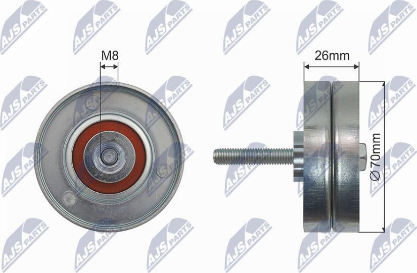 NTY RNK-MZ-014 - Galoppino/Guidacinghia, Cinghia trapezoidale www.autoricambit.com