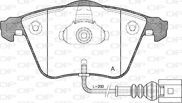 Open Parts BPA0964.41 - Kit pastiglie freno, Freno a disco www.autoricambit.com