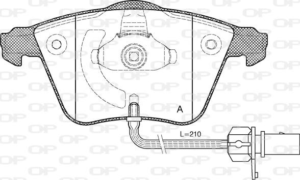 Open Parts BPA0964.12 - Kit pastiglie freno, Freno a disco www.autoricambit.com